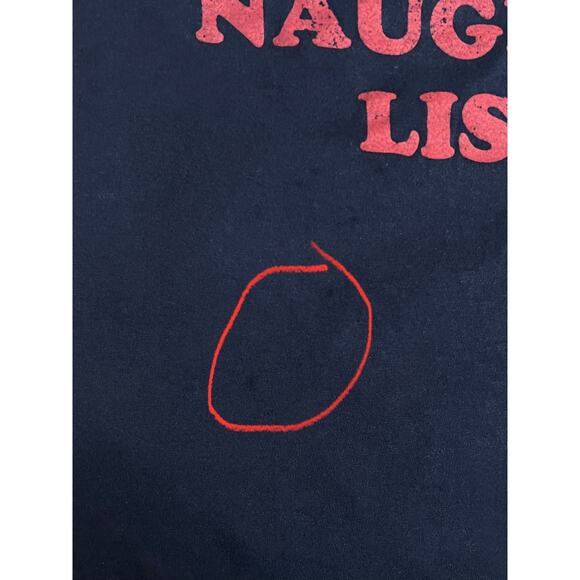 Disney Donald Duck T-shirt in a Santa hat Top of the Naughty List Navy Medium - Picture 7 of 10